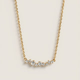 Starlit Path – Abstract CZ Bar Necklace
