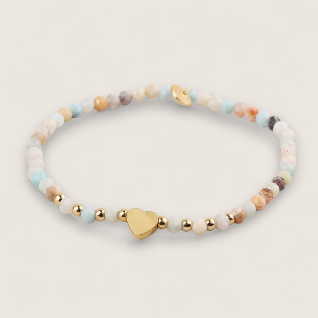 Heartstone Harmony – 3mm Gemstone Bracelet
