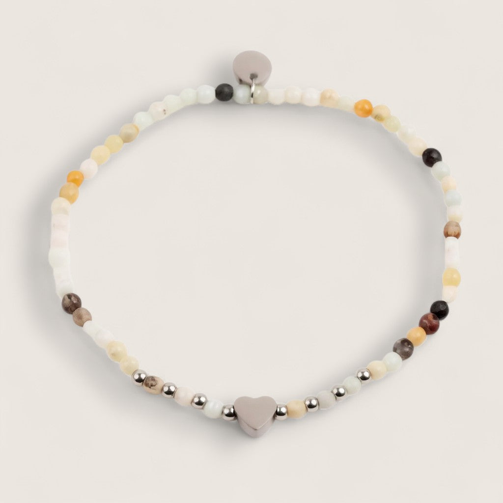 Heartstone Harmony – 3mm Gemstone Bracelet