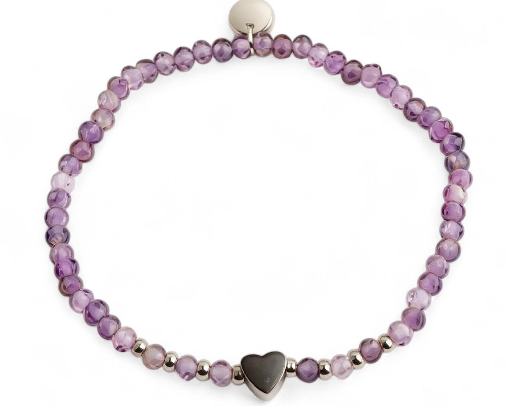 Heartstone Harmony – 3mm Gemstone Bracelet