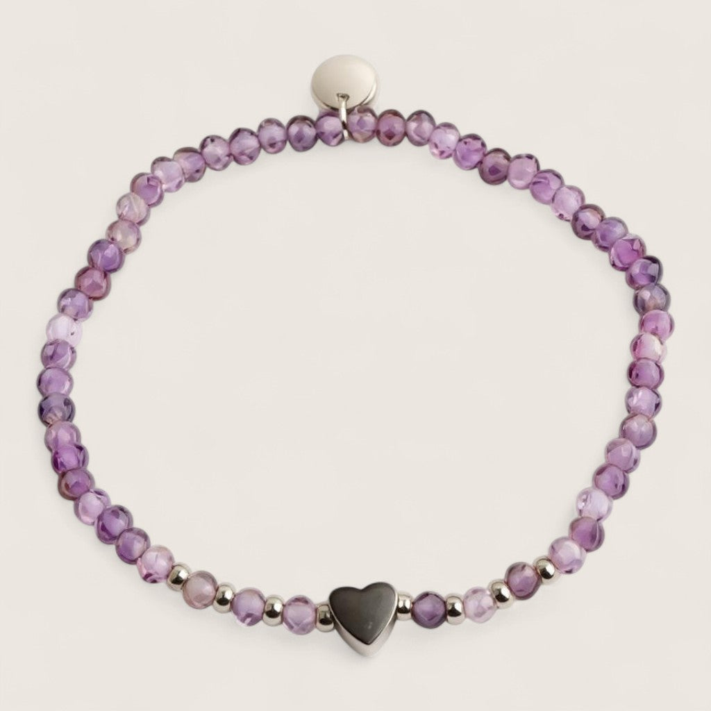 Heartstone Harmony – 3mm Gemstone Bracelet