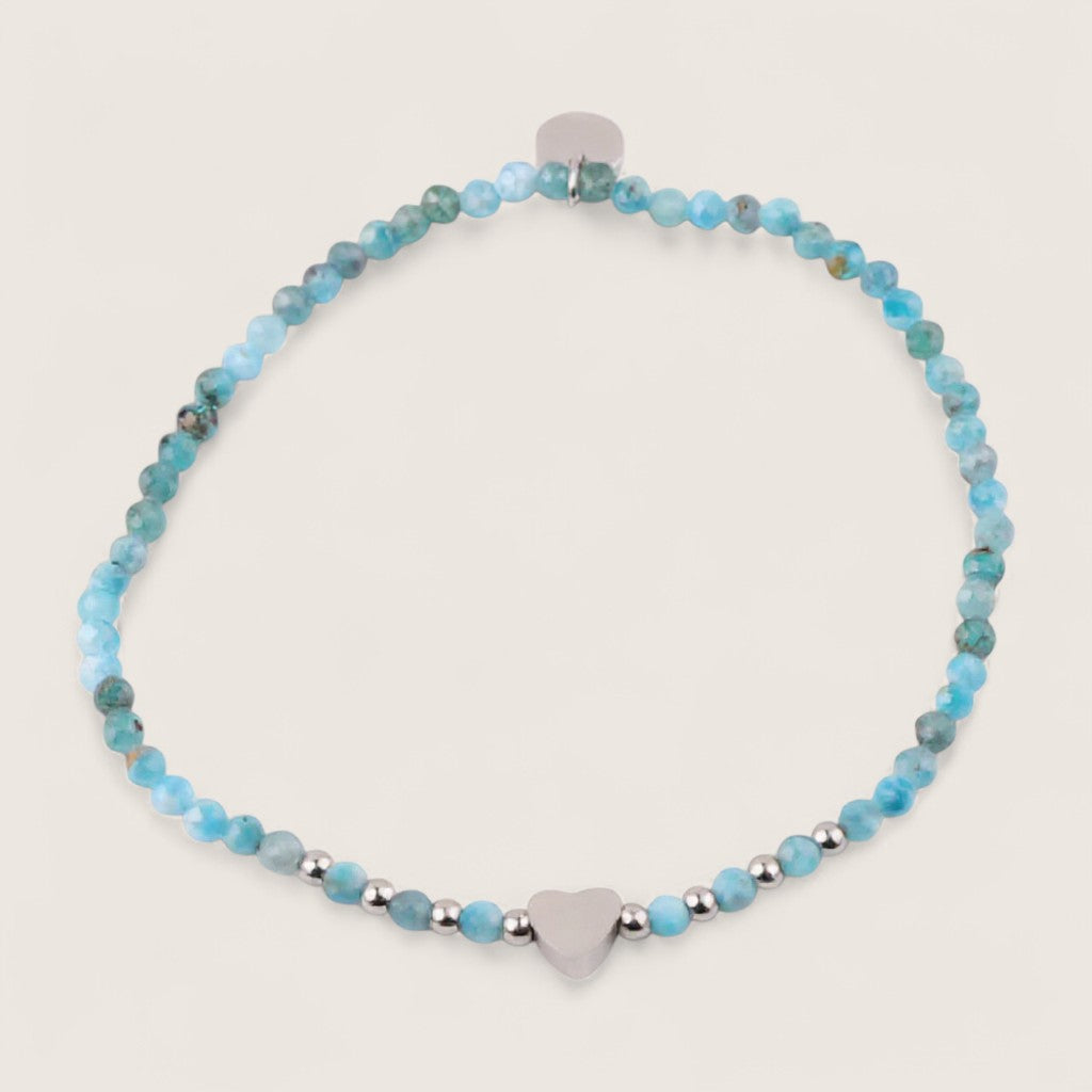Heartstone Harmony – 3mm Gemstone Bracelet