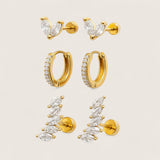 Celestial Arc Trio – Earring Gift Set