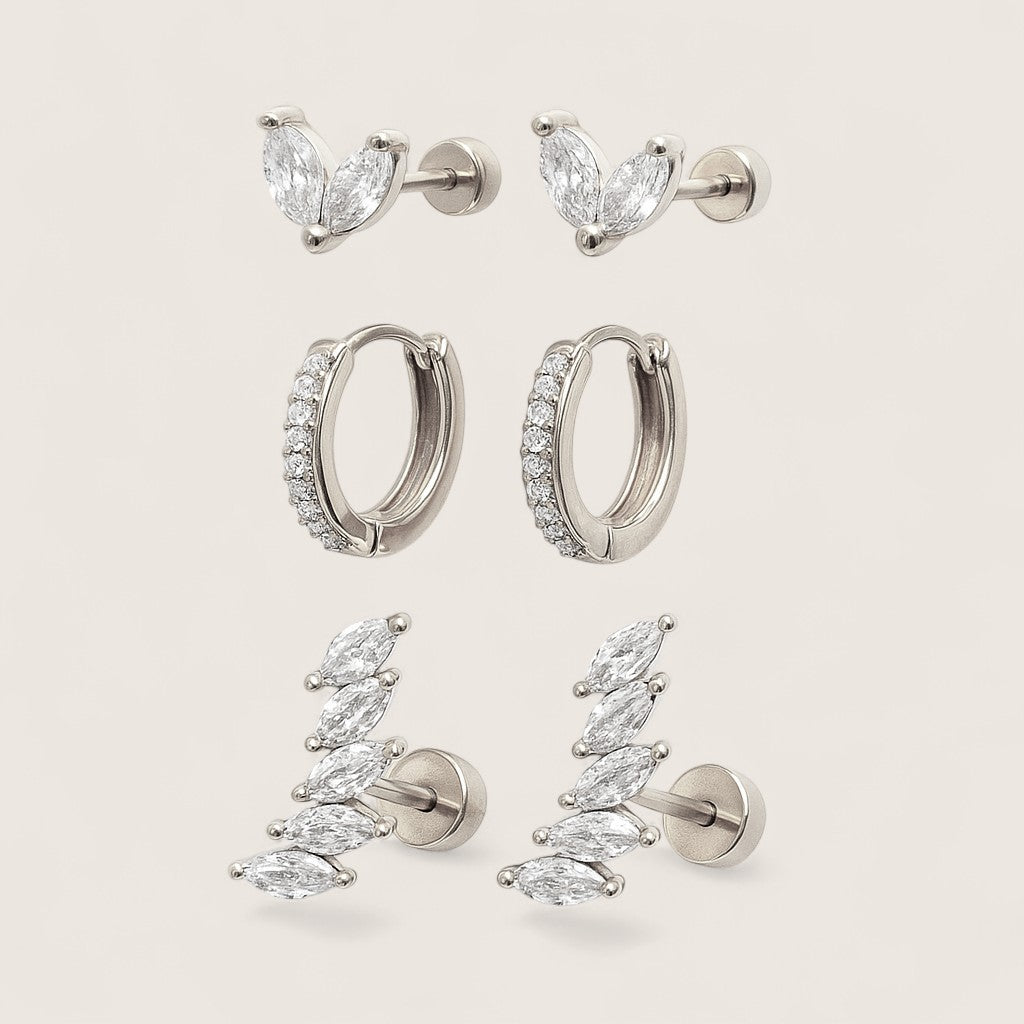 Celestial Arc Trio – Earring Gift Set