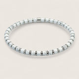 Balanced Hematite & Gemstone Disc Stretch Bracelet