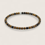 Balanced Hematite & Gemstone Disc Stretch Bracelet