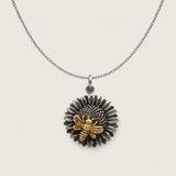 The Pollinator's Bloom – Sunflower & Bee Necklace