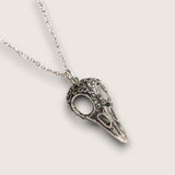 The Echoed Flight – Raven Skull Necklace