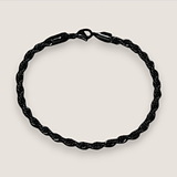 The Obsidian – 4 mm Rope Chain Bracelet