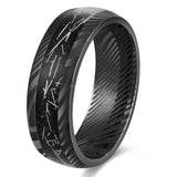 Steel Damascus-Pattern Galaxy Ring