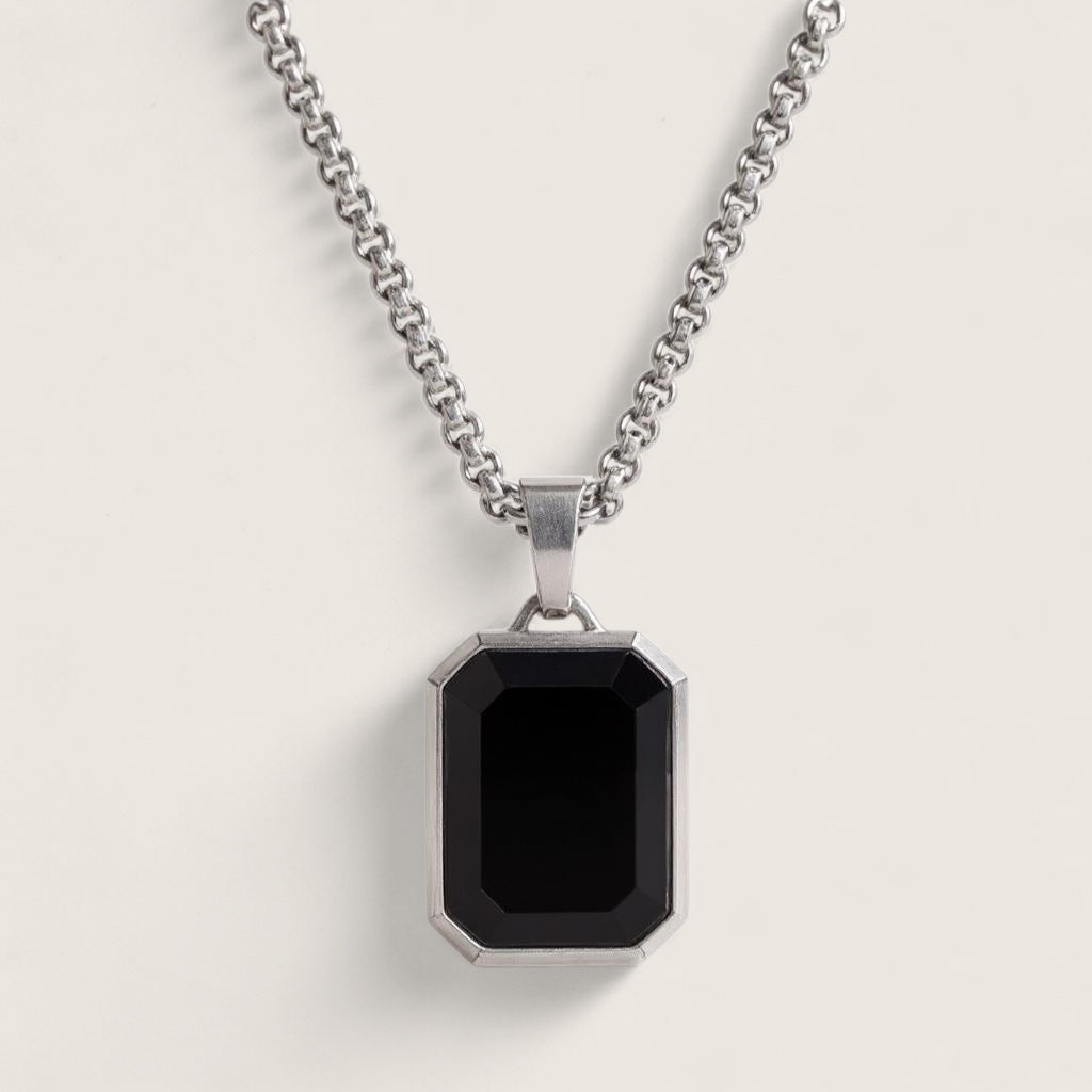 The Aegis - Tiger Eye Dog tag Necklace