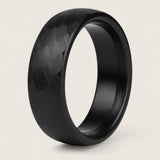 The Obsidian Edge – Diamond-Cut Tungsten Ring