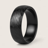 The Obsidian Edge – Diamond-Cut Tungsten Ring
