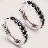 The Eclipse – 12mm CZ Huggie Hoops