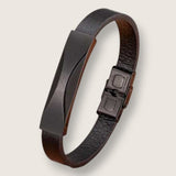Geometric Design Men's Leather Bracelet