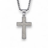 The Frostbound Creed – Iced Cross Pendant
