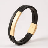 The Bastion – Double Leather Bracelet