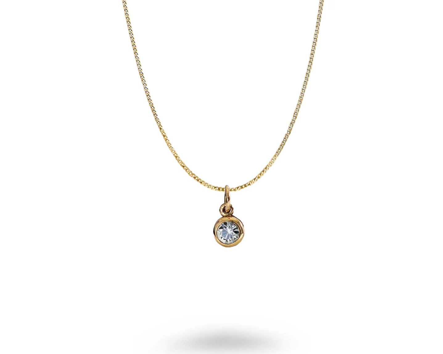 Bronze CZ Birthstone Necklace