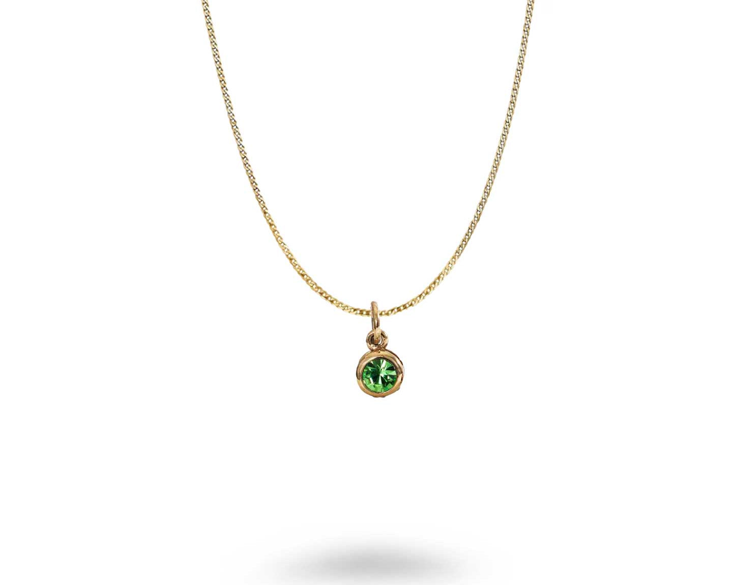 Bronze CZ Birthstone Necklace