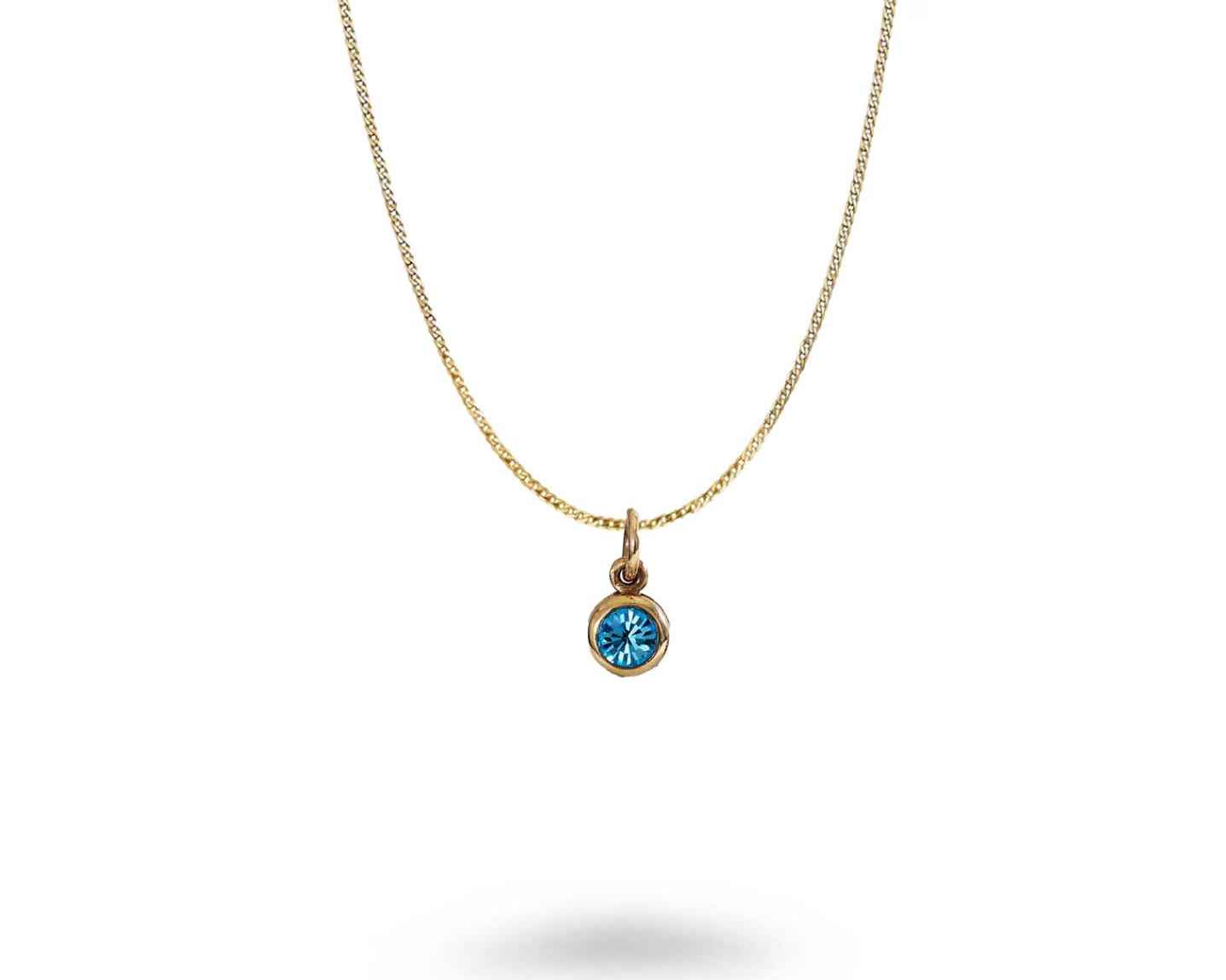 Bronze CZ Birthstone Necklace