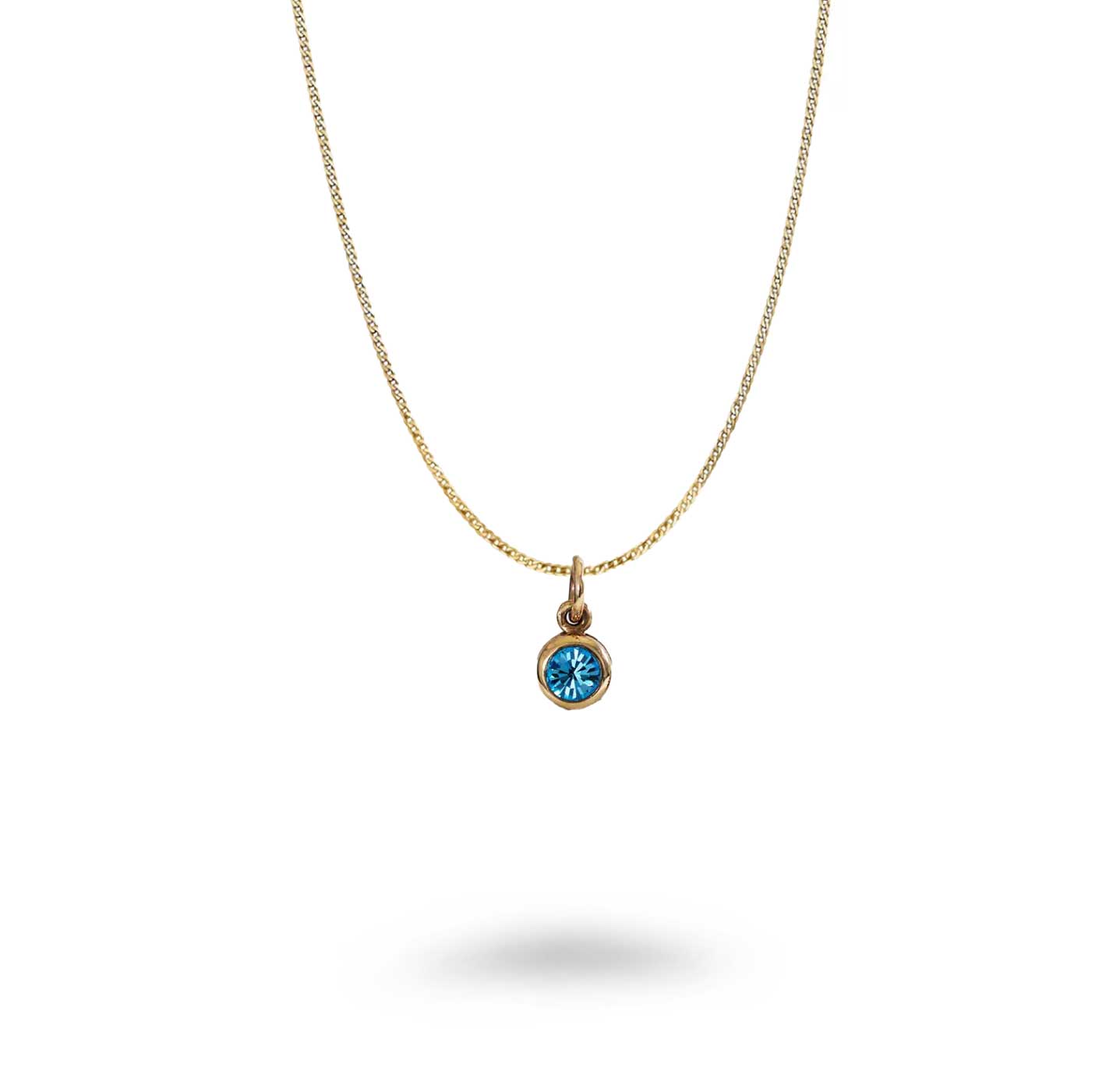 Bronze CZ Birthstone Necklace