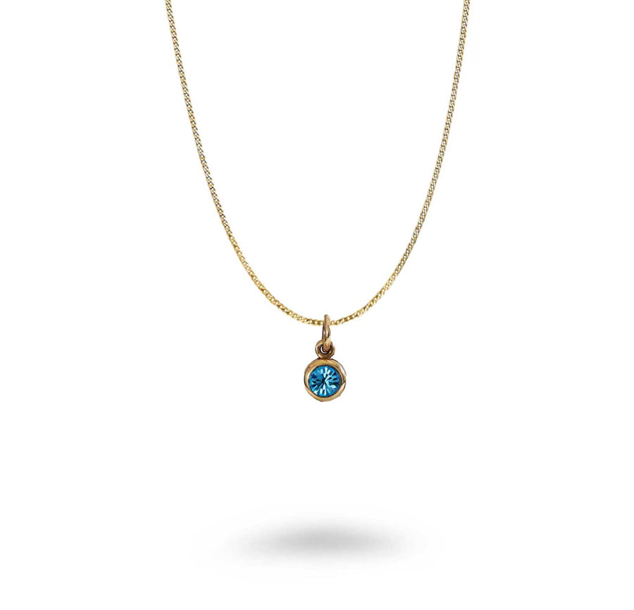 Bronze CZ Birthstone Necklace