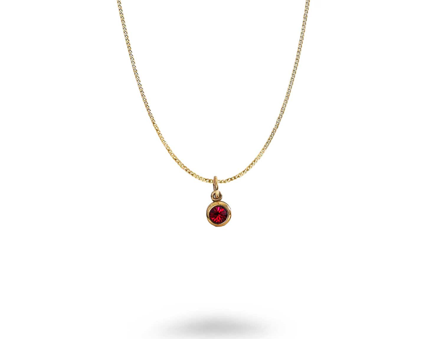 Bronze CZ Birthstone Necklace