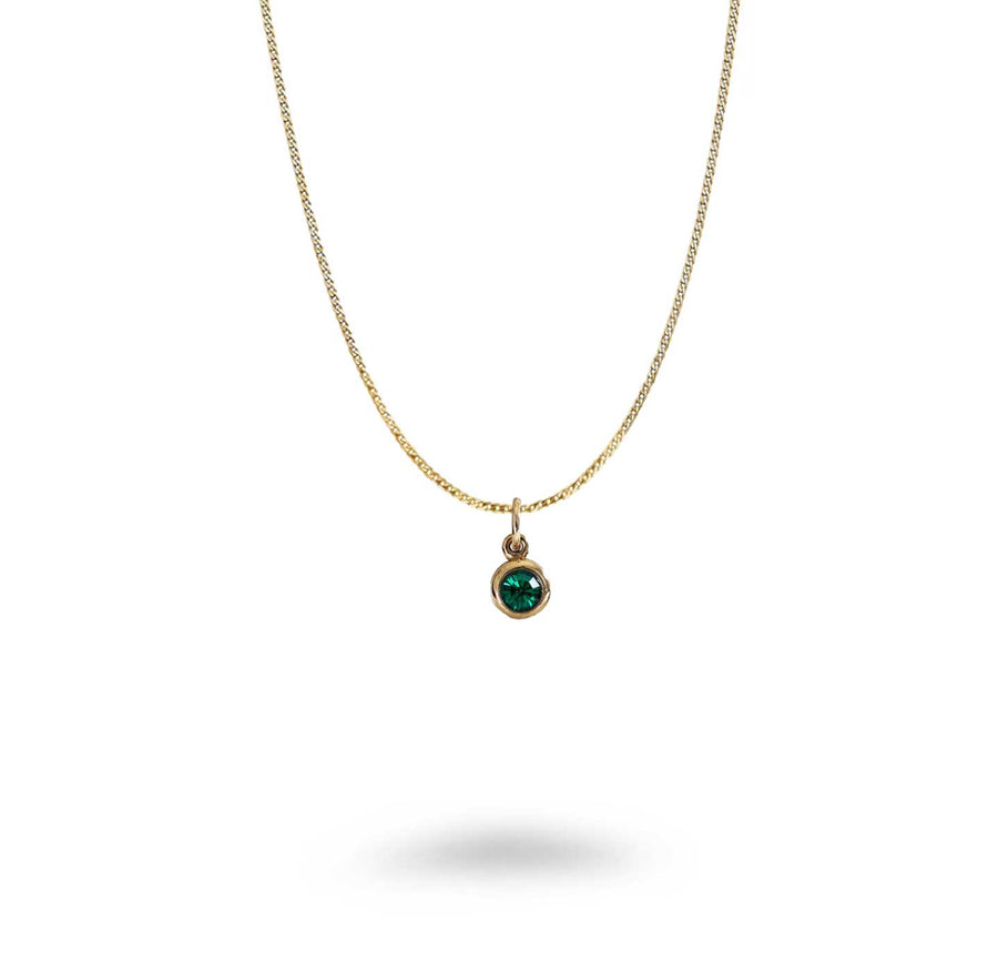 Bronze CZ Birthstone Necklace