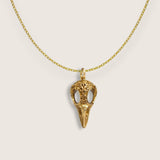 The Echoed Flight – Raven Skull Necklace