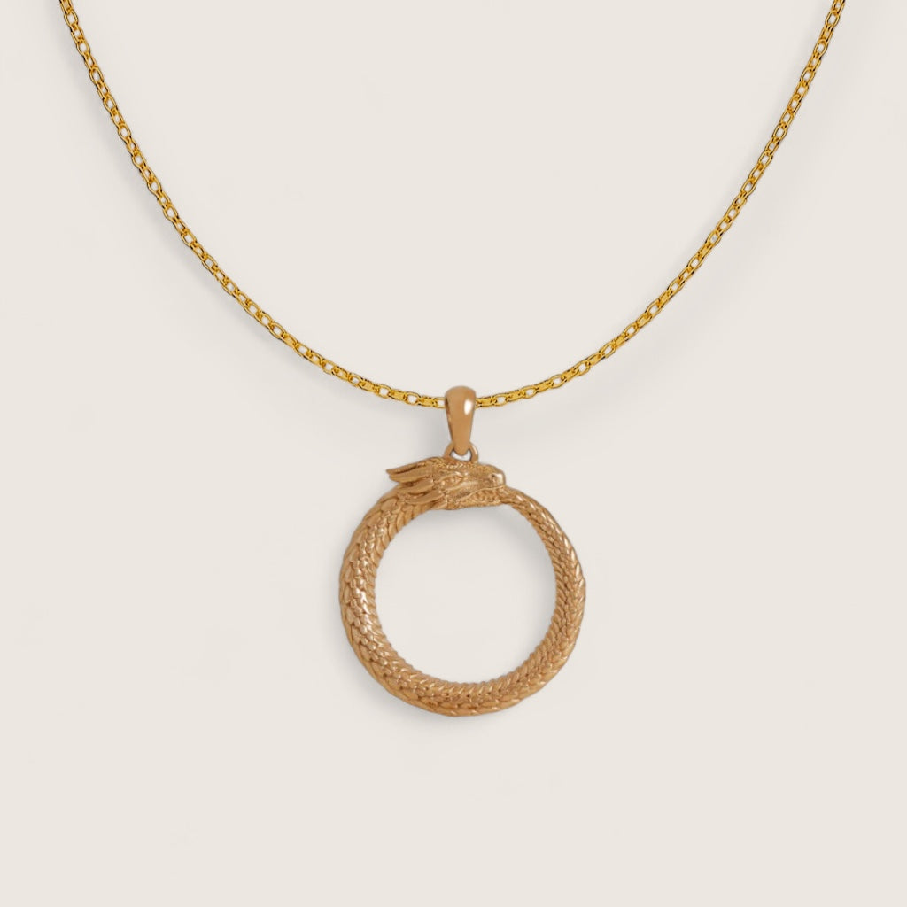 The Endless Flame – Dragon Ouroboros Necklace