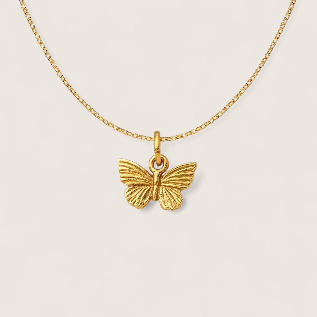 Textured Butterfly Necklace