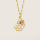 Honeycomb and Bee Necklace