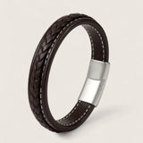 The Stratus Band – Braided Leather Bracelet
