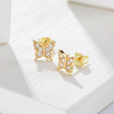 CZ Small Butterfly Earrings