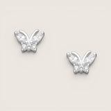 Color CZ Butterfly Earrings