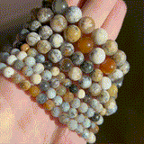 Dendritic Black Opal Stone Bracelet