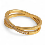 The Starlit Wrap – Criss-Cross Steel Ring