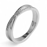 The Starlit Wrap – Criss-Cross Steel Ring