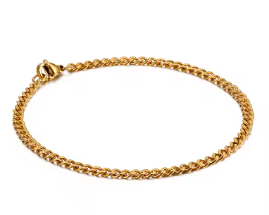 Gold Plated Curb Chain Bracelet