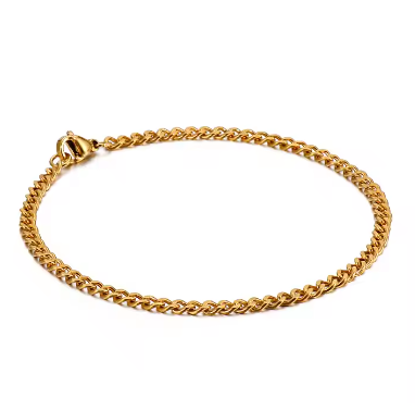 Gold Plated Curb Chain Bracelet