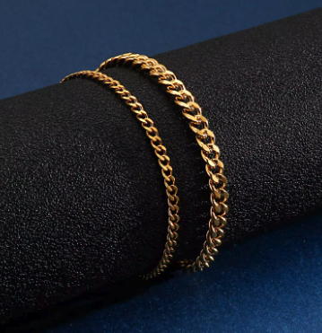 Gold Plated Curb Chain Bracelet