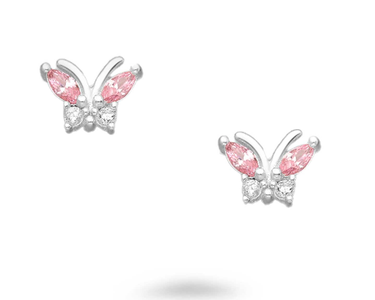 Color CZ Butterfly Earrings