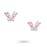 Color CZ Butterfly Earrings