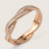 The Seraphine – CZ Eternity Twist Ring