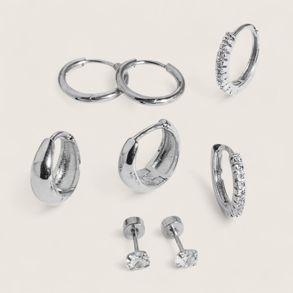 Radiant Stack – 8-Piece Earring Set