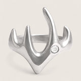 Inferno Crest –Steel & CZ Statement Ring