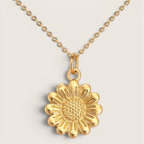 Golden Bloom Necklace – Steel Flower