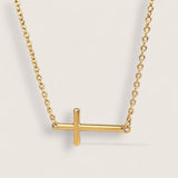 The Grace Line – Sideways Cross Necklace
