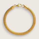 Silken Current - Steel Herringbone Bracelet