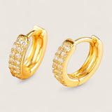 The Luxe Loop – 11mm Double Row CZ Huggie